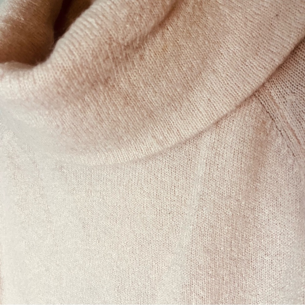 Express Soft Blush Light Pink Cowl Neck Sweater - Picture 2 of 5